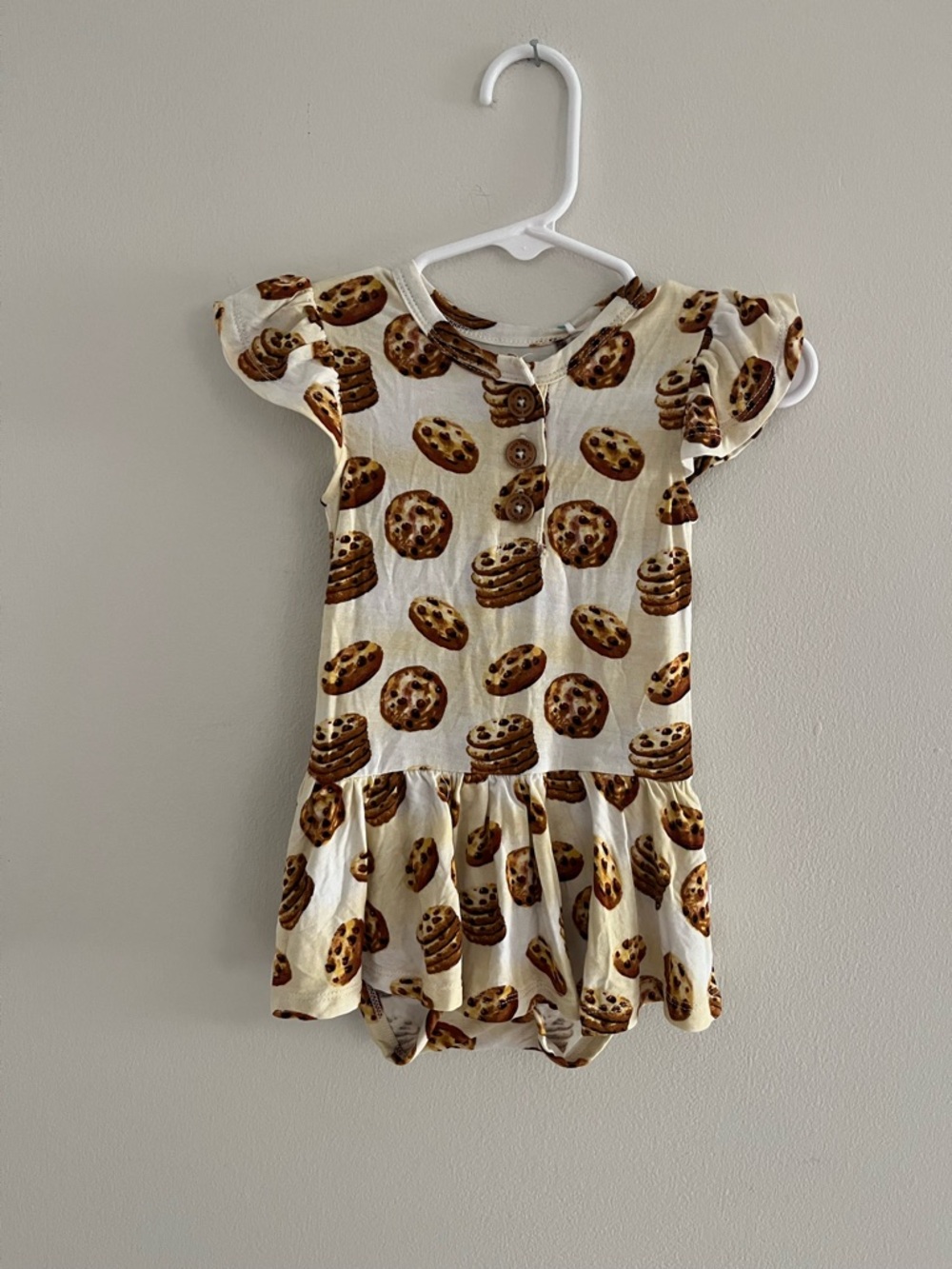 Posh Peanut Bamboo Viscose Cookie Twirl Dress Bodysuit Sz 12-18 Mon - Picture 2 of 7
